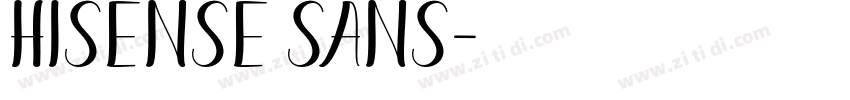 Hisense Sans字体转换